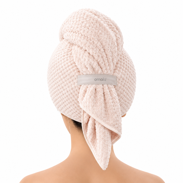 Omalu Hair Wrap – Mikrofaser Handtuchturban für schnelles & schonendes Haartrocknen