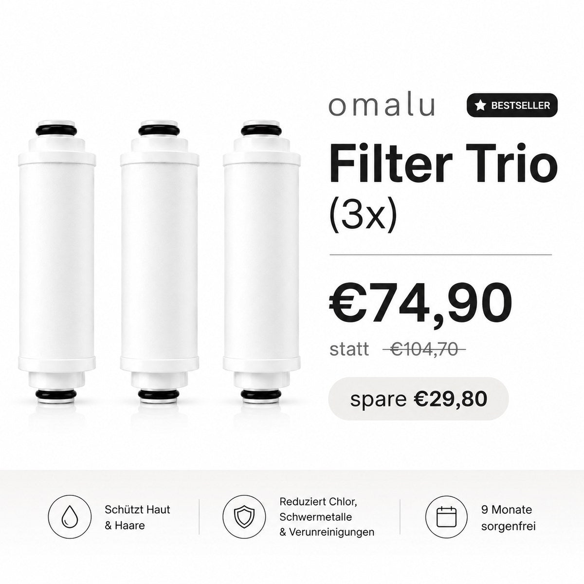 Omalu Ersatzkartusche – Filterleistung