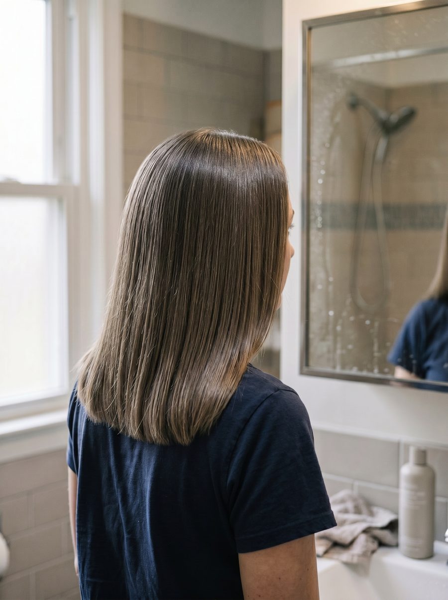 Glattes Haar – Nachher
