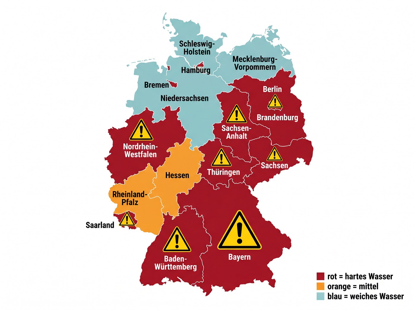 Wasserhärte-Karte Deutschland