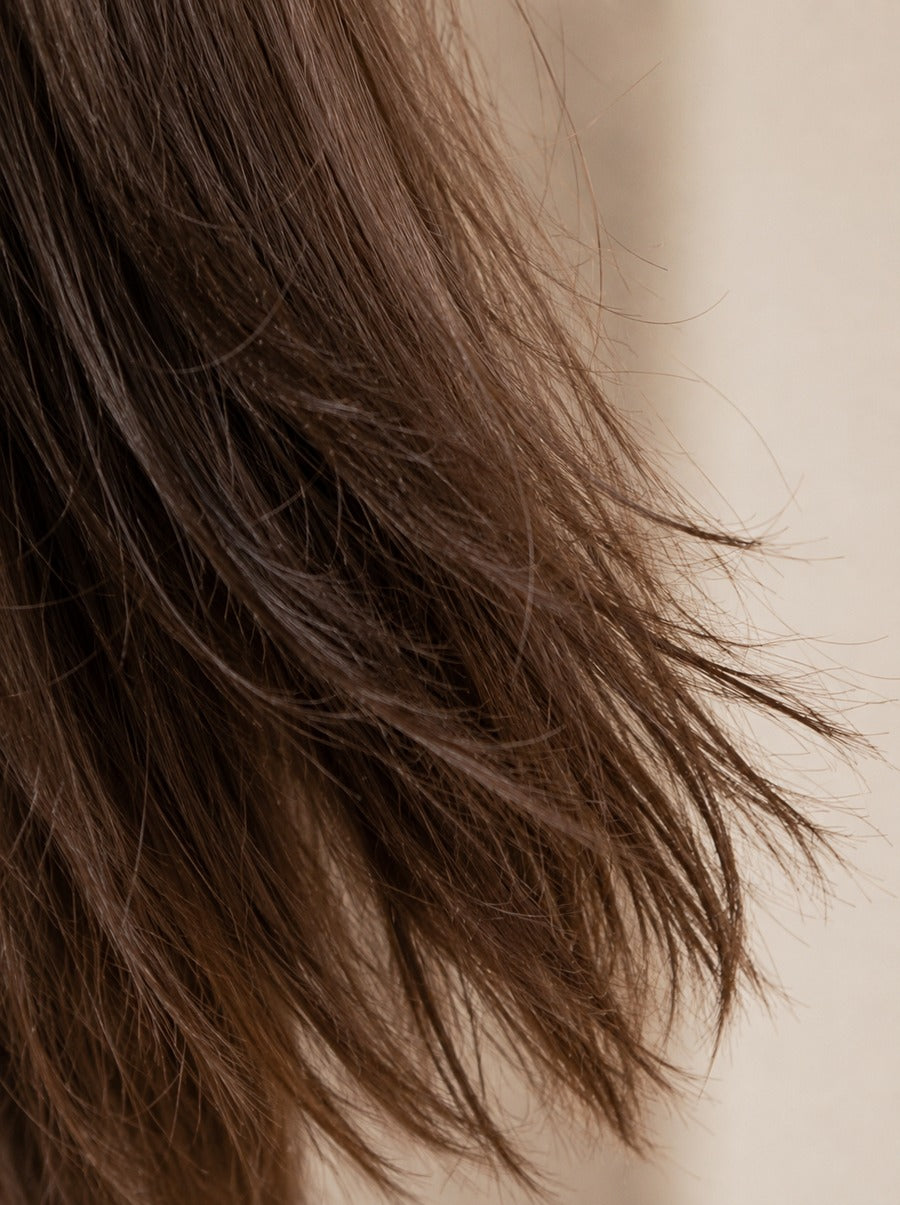 Haare vorher – stumpf und brüchig